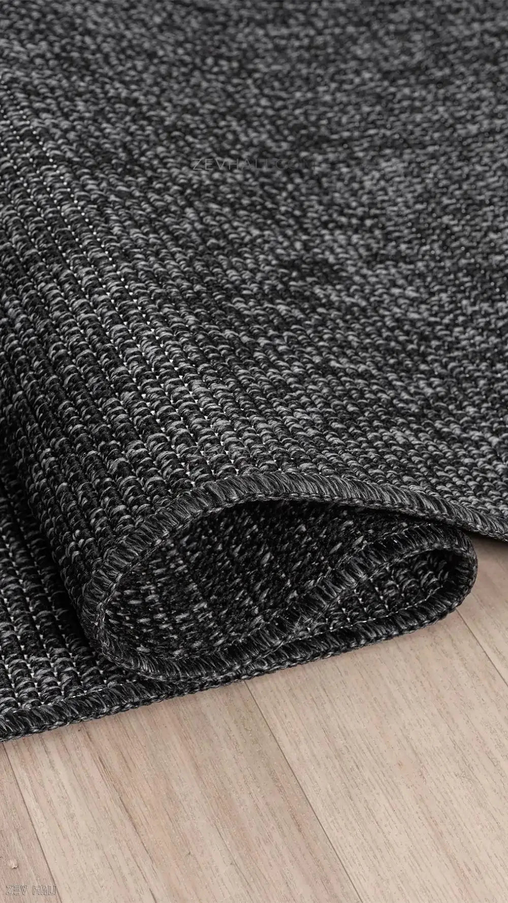 Zev halı Zeminlerinizde Mimari Bir Başyapıt: Zev Keten 400 CM Siyah Serisi Özel Ölçü | Jüt Hasır Halılar | Zev Halı