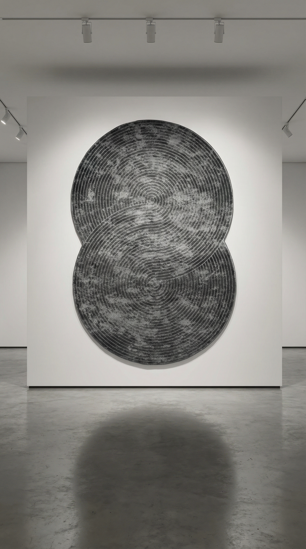 Antrasit Helezon Desenli Asimetrik Halı | Modern & Sıra Dışı Tasarım