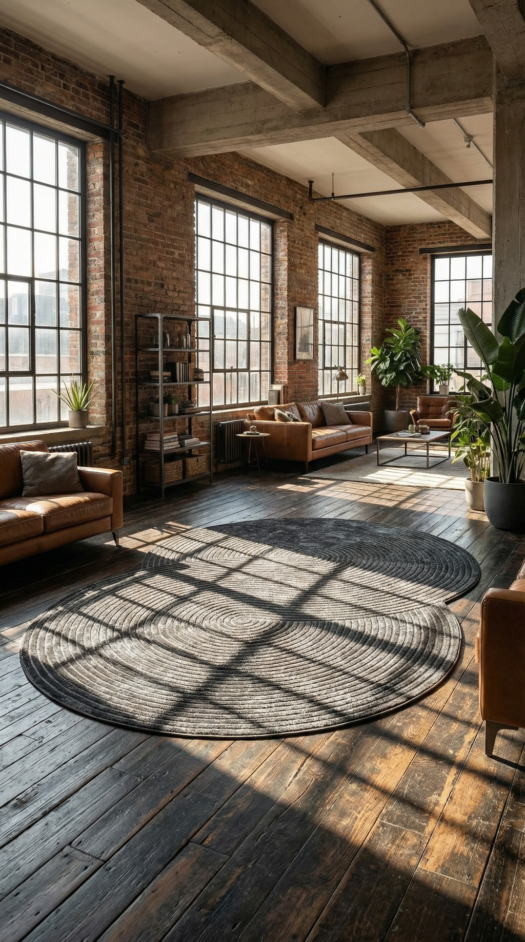 Antrasit Helezon Desenli Asimetrik Halı | Modern & Sıra Dışı Tasarım