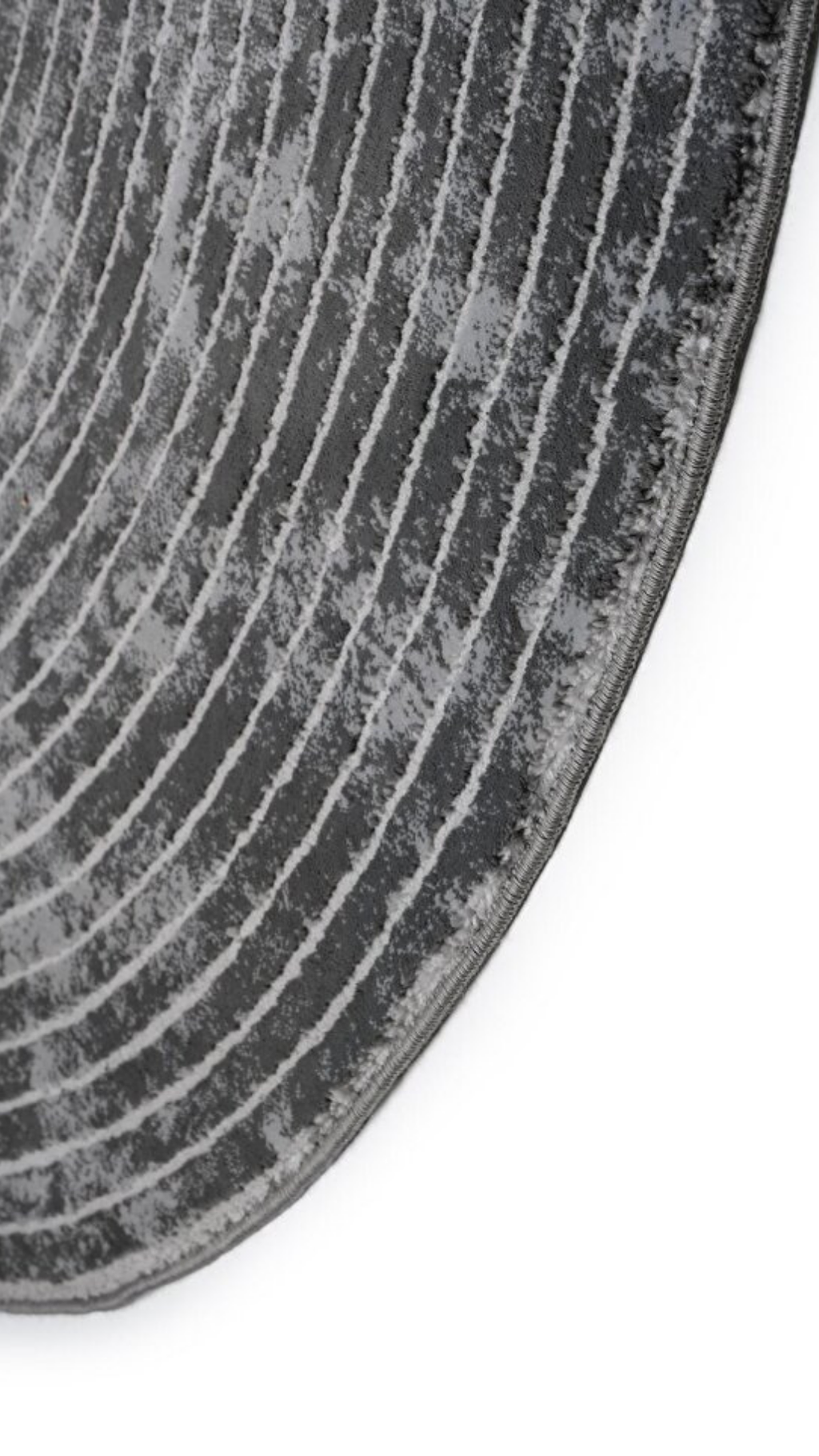 Antrasit Helezon Desenli Asimetrik Halı | Modern & Sıra Dışı Tasarım