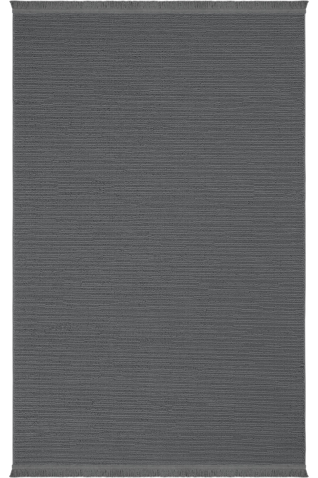 Antrasit Modern Bukle Halı | Yumuşak & Toz Yok Özel Ölçü - Zev Halı Bukle Bohem Halı Serisi ✂