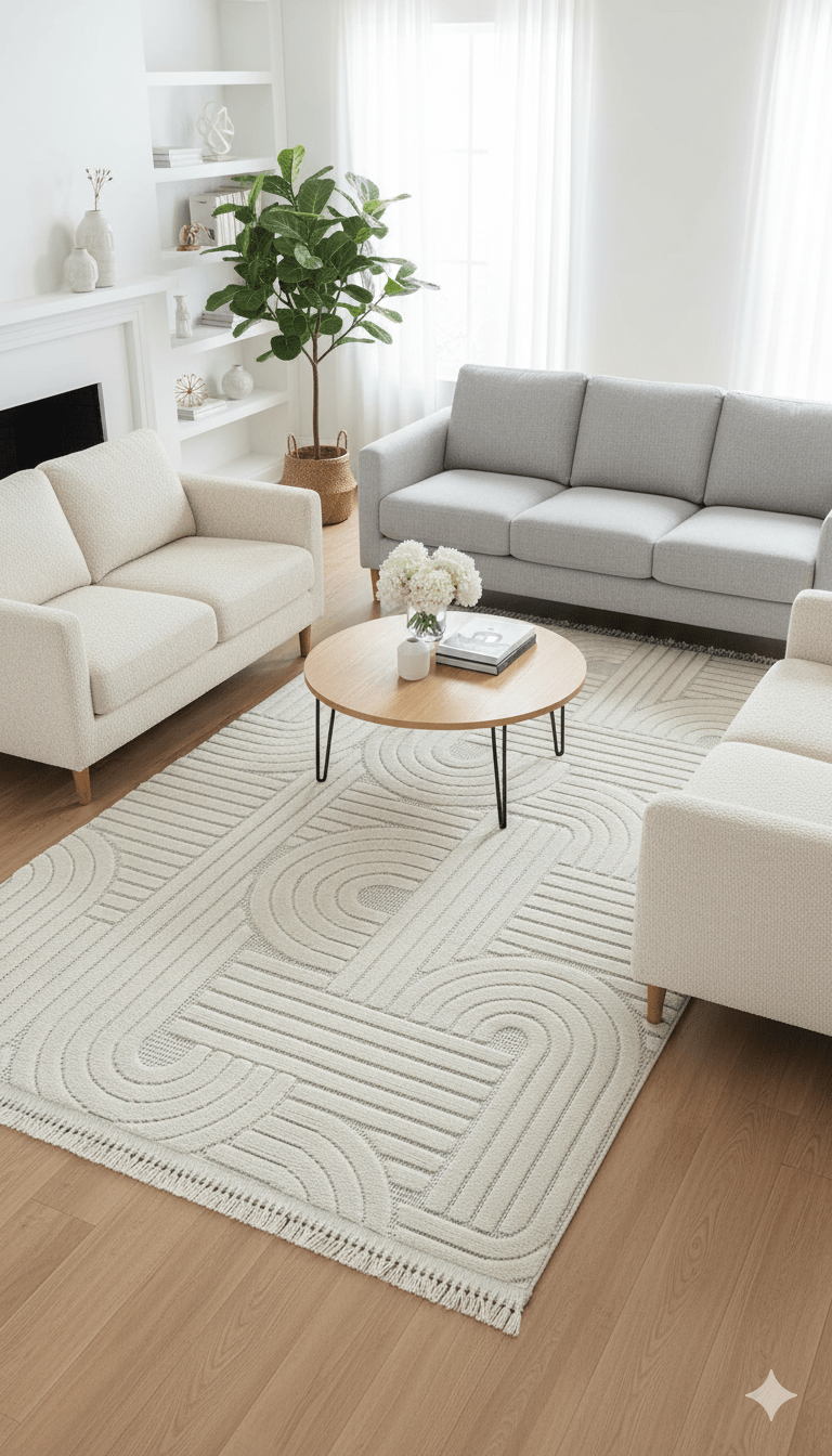 Bohem Tarzı İskandinav Halı 160x230 4 m²