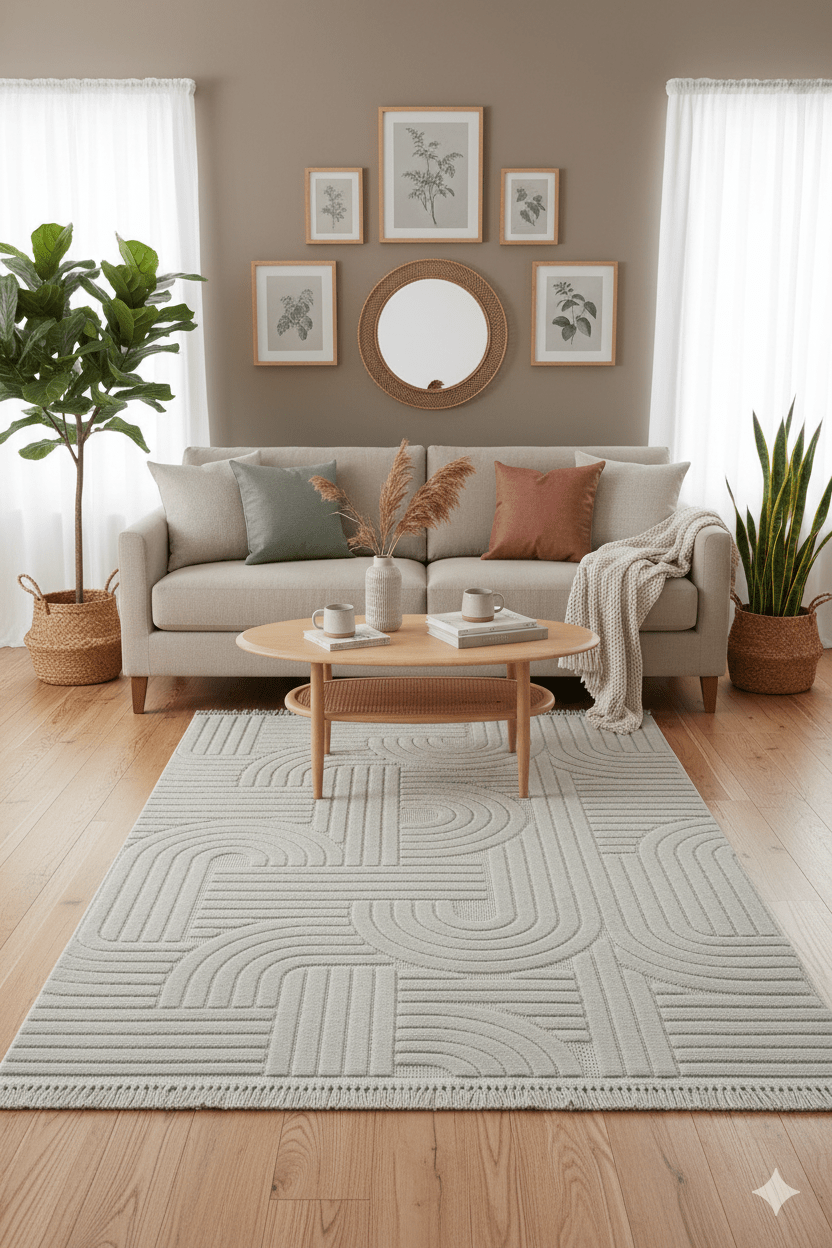 Bohem Tarzı İskandinav Halı 160x230 4 m²