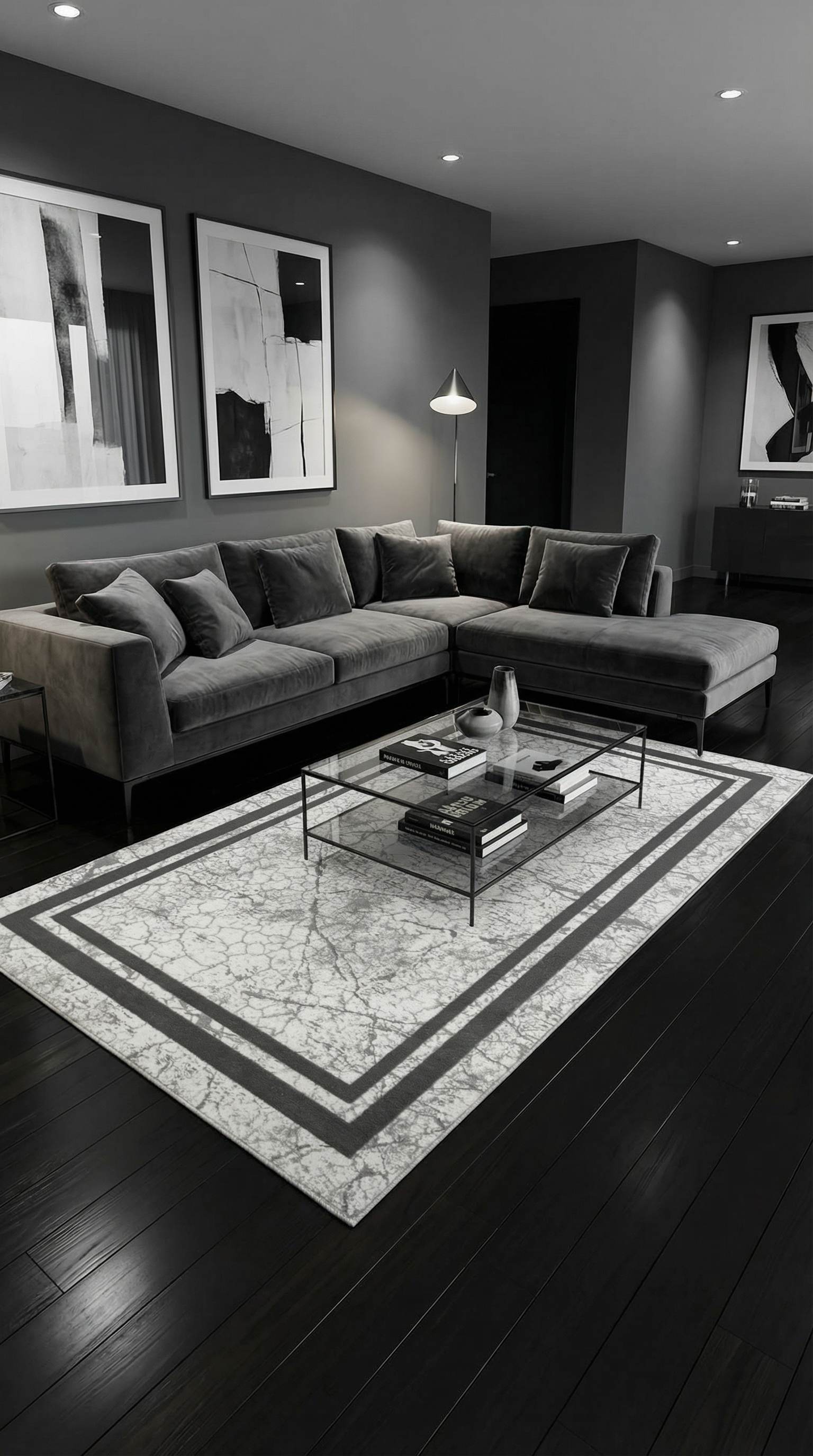 Zev Halı Stone Serisi Akrilik Halı St001 Gri 150x230