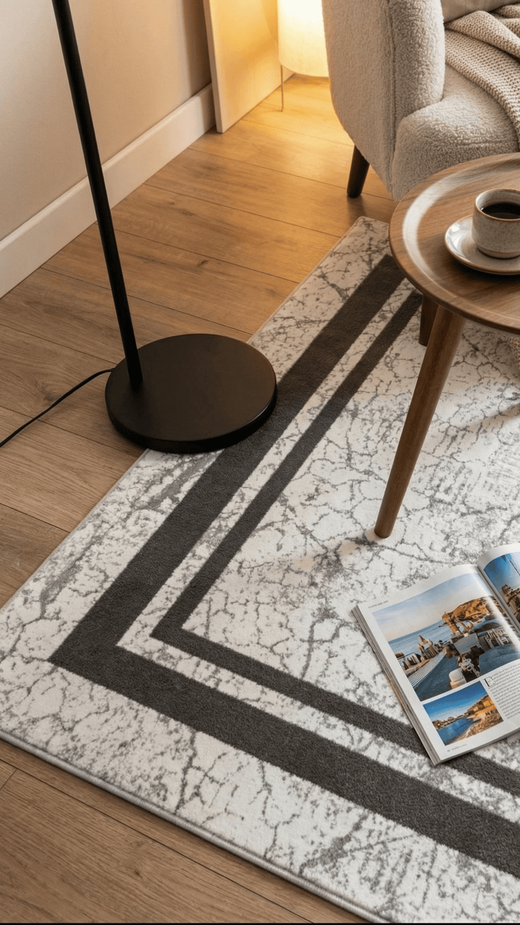 سجادة زيف ستون سيريز أكريليك ST001 رمادي 150x230