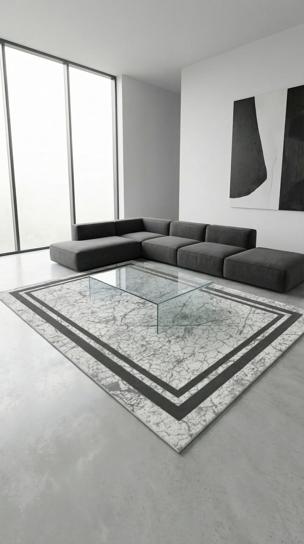 سجادة زيف ستون سيريز أكريليك ST001 رمادي 150x230