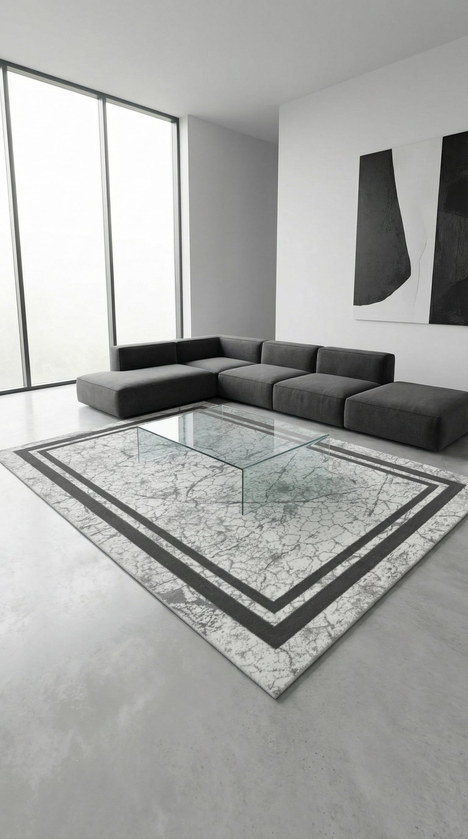 سجادة زيف ستون سيريز أكريليك ST001 رمادي 150x230