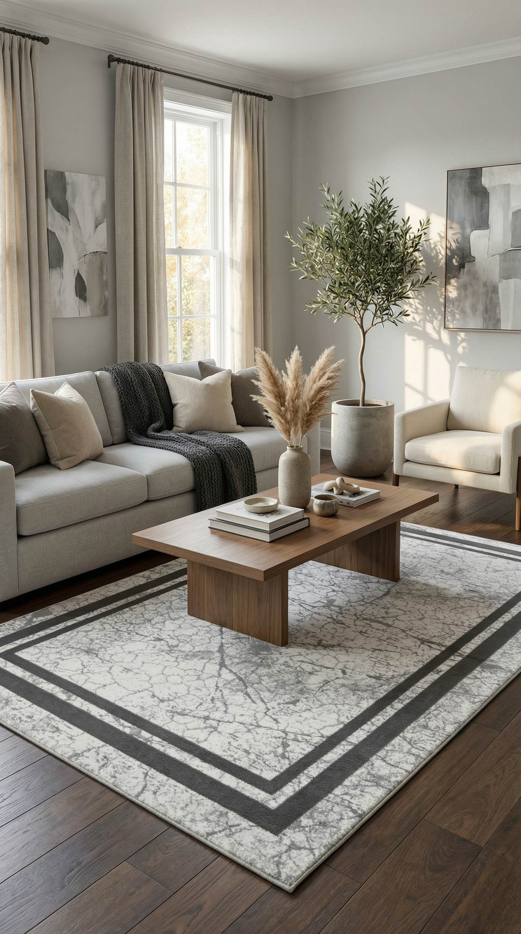 سجادة زيف ستون سيريز أكريليك ST001 رمادي 150x230