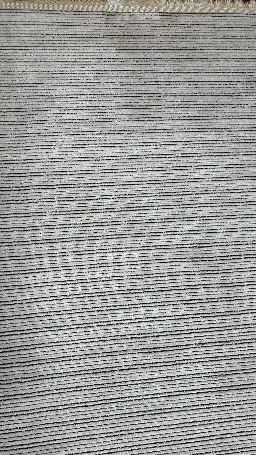 Zev Halı Prime  PR001 Krem Kendinden Çizgili Toz Yapmaz Halı 160x230