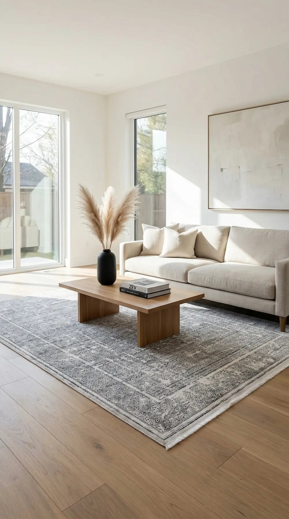 Zev Halı Prime PR005 Turkuaz Vintage Eskitme Desenli Tozumaz Salon Halısı 160x230