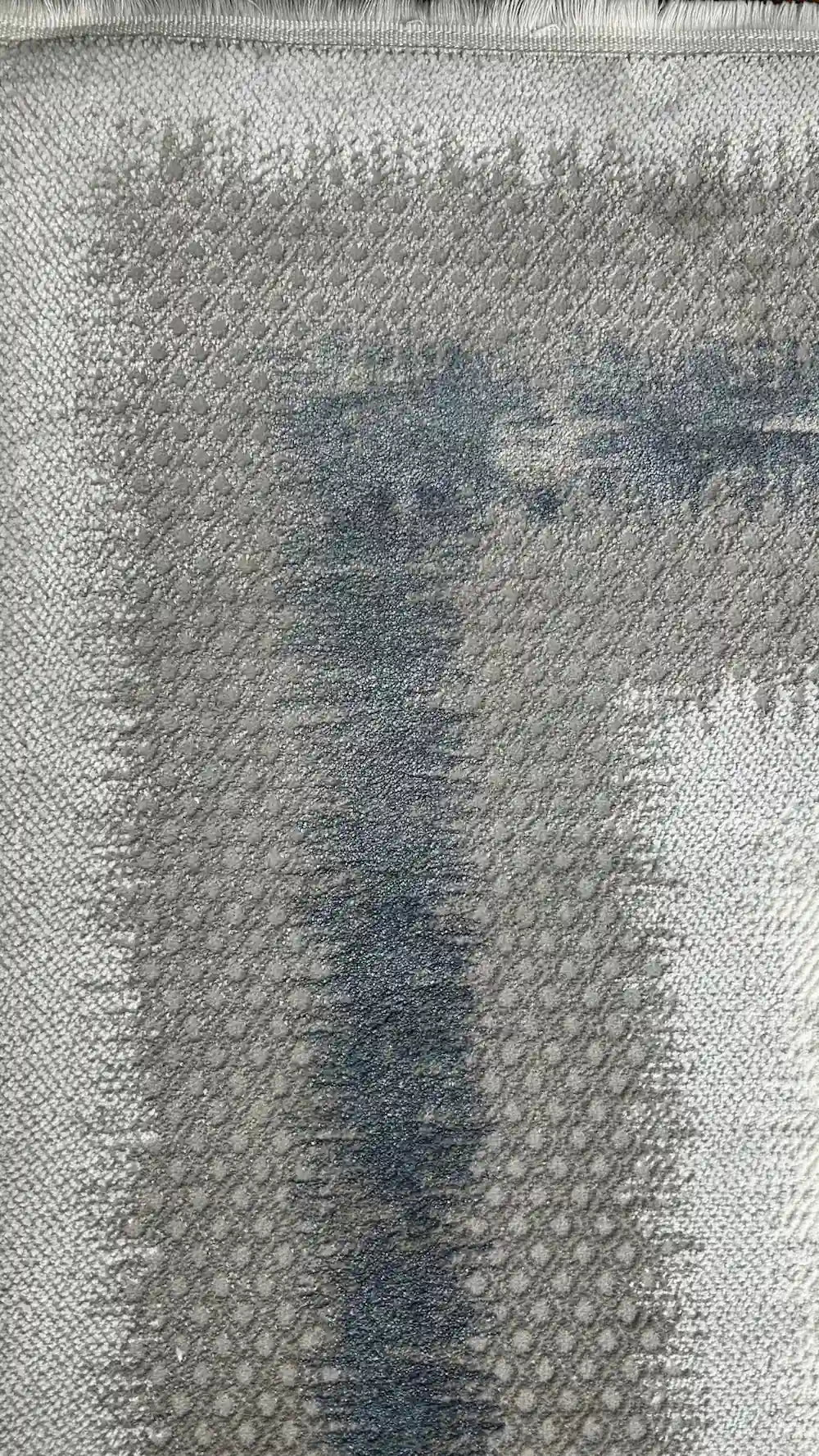 Zev Halı Prime PR009 Gri Mavi Çerçeveli Damalı Toz Yapmaz Halı 160x230