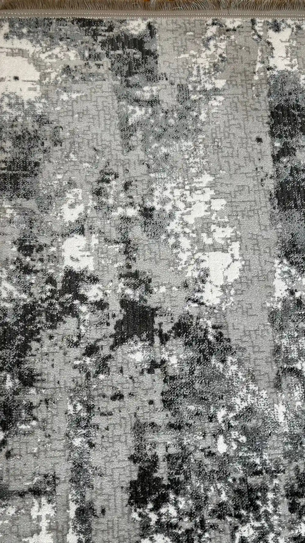 Zev Vogui Serisi Gri Antrasit Soyut Desenli Modern Salon Halısı st036 160x230