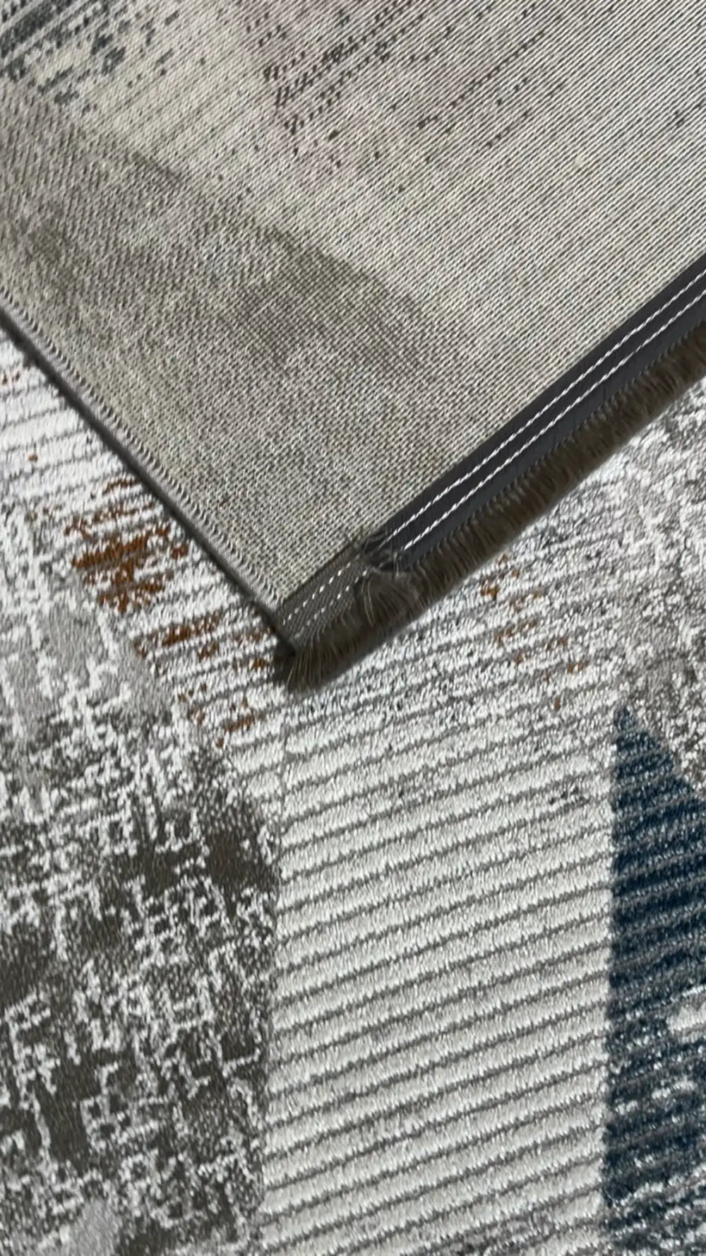 Zev Vogui Mavi Pas Rengi Geometrik Akrilik Modern Halı St035 160x230