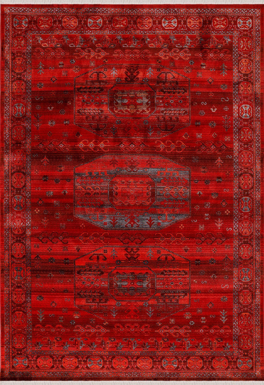 Zev Halı Asır Bordo Afgan Tarzı  Halı AS5