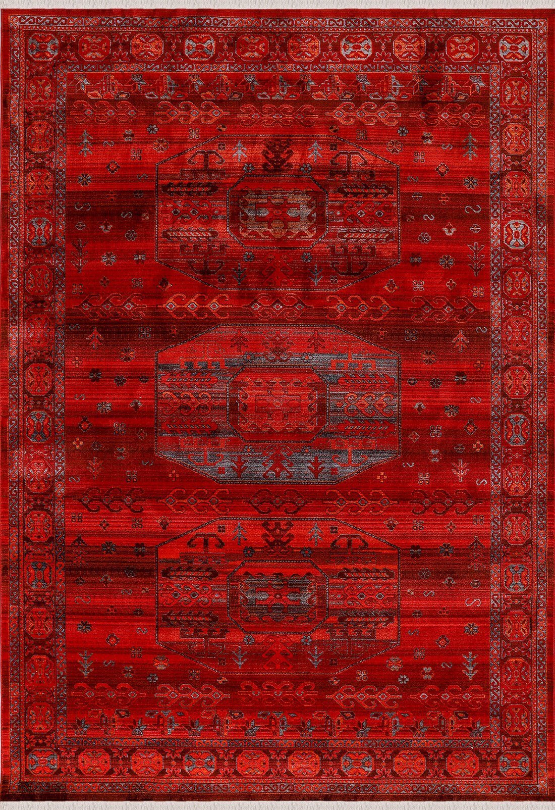 Zev Halı Asır Bordo Afgan Tarzı  Halı AS5