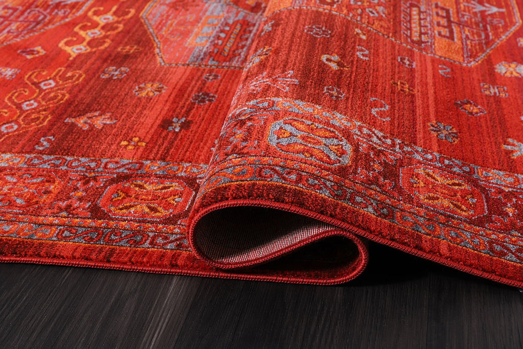 Zev Halı Asır Bordo Afgan Tarzı  Halı AS5