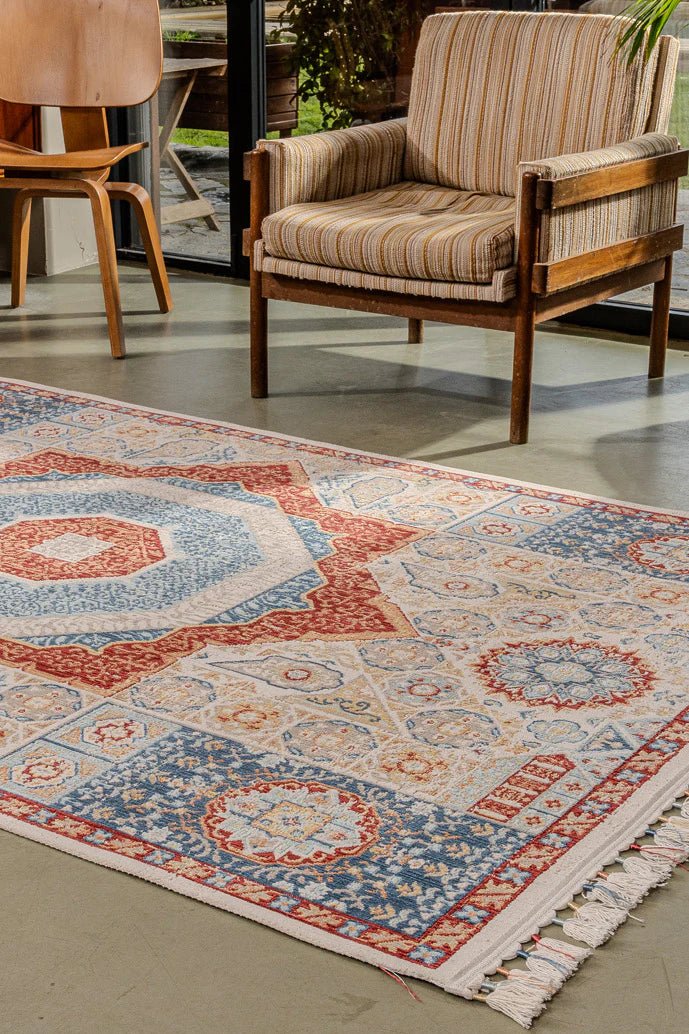 Zev halı Antik Dokuma İnce Etnik Desen Halı AN008