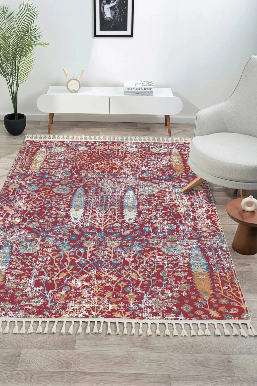 Zev halı Antik Dokuma İnce Etnik Desen Halı AN006 Özel Ölçü ✂