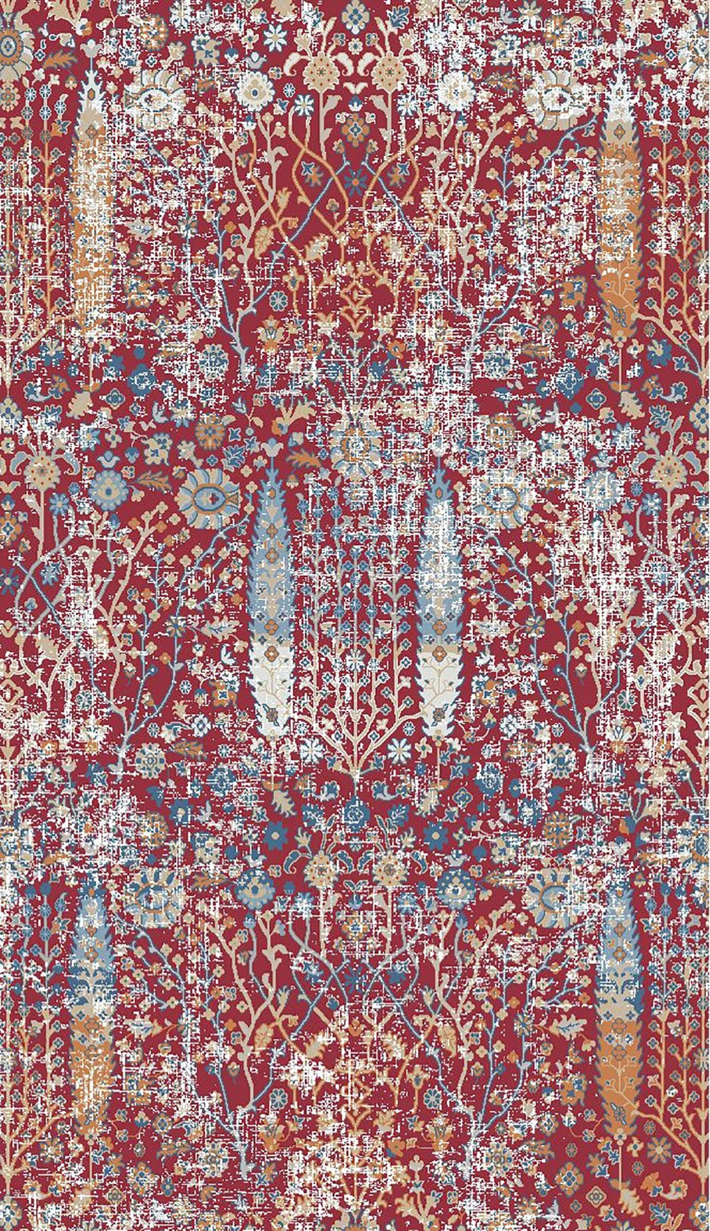 Zev halı Antik Dokuma İnce Etnik Desen Halı AN006 Özel Ölçü ✂