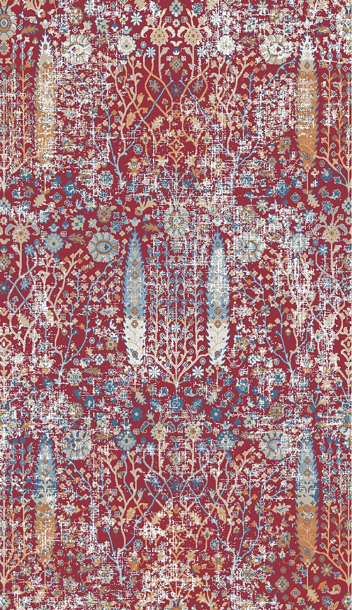 Zev halı Antik Dokuma İnce Etnik Desen Halı AN006 Özel Ölçü ✂