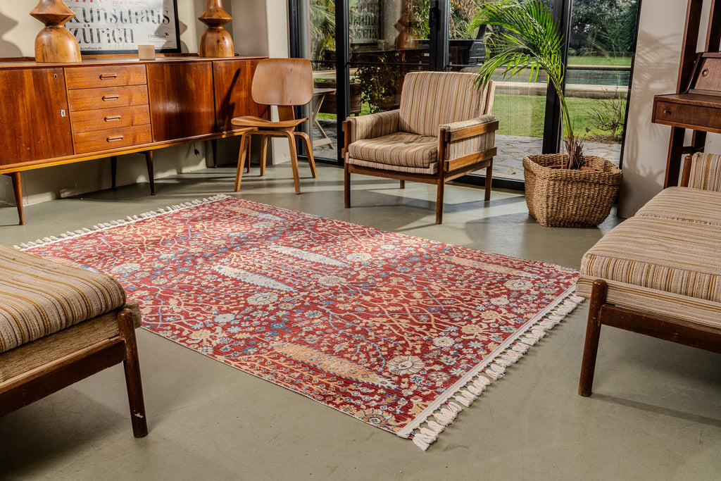 Zev halı Antik Dokuma İnce Etnik Desen Halı AN006 Özel Ölçü ✂