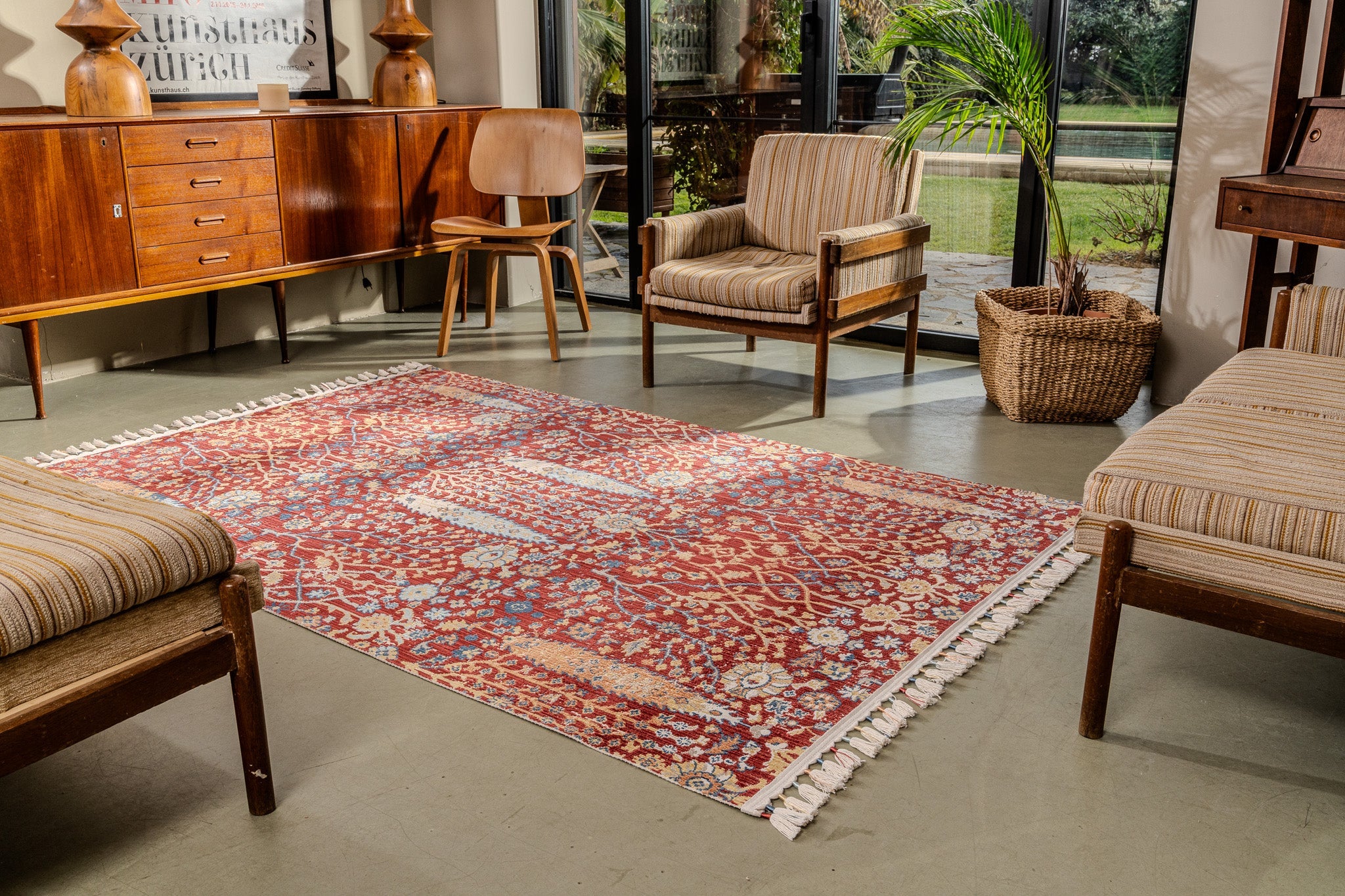 Zev halı Antik Dokuma İnce Etnik Desen Halı AN006 Özel Ölçü ✂