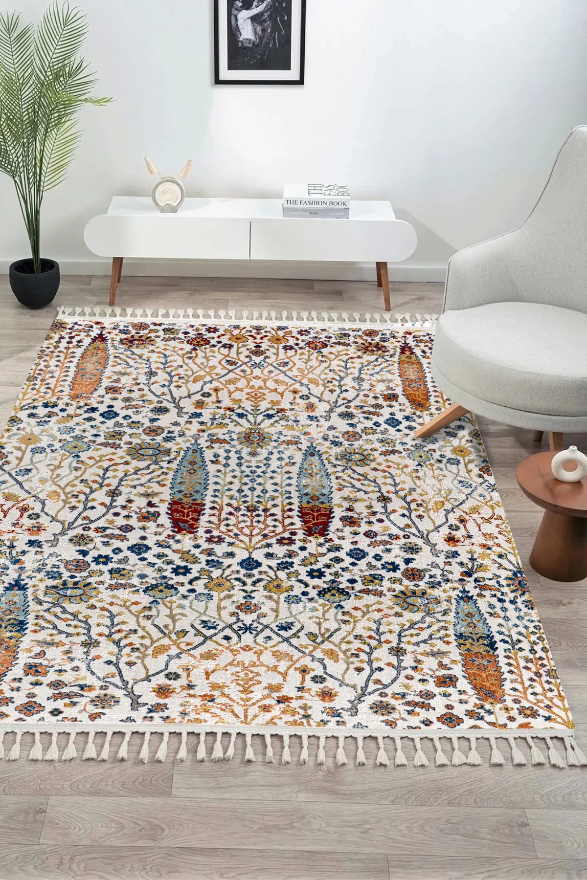 Zev halı Antik Dokuma İnce Etnik Desen Halı AN005 Özel Ölçü ✂