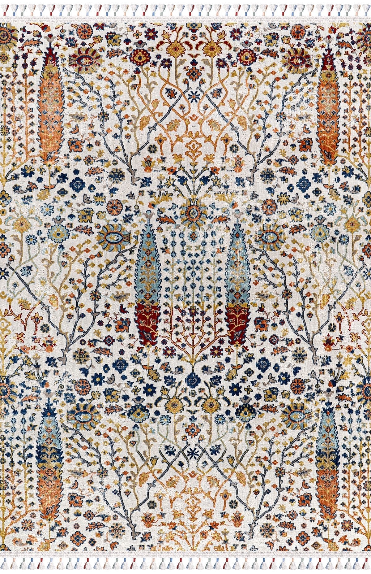 Zev halı Antik Dokuma İnce Etnik Desen Halı AN005 Özel Ölçü ✂