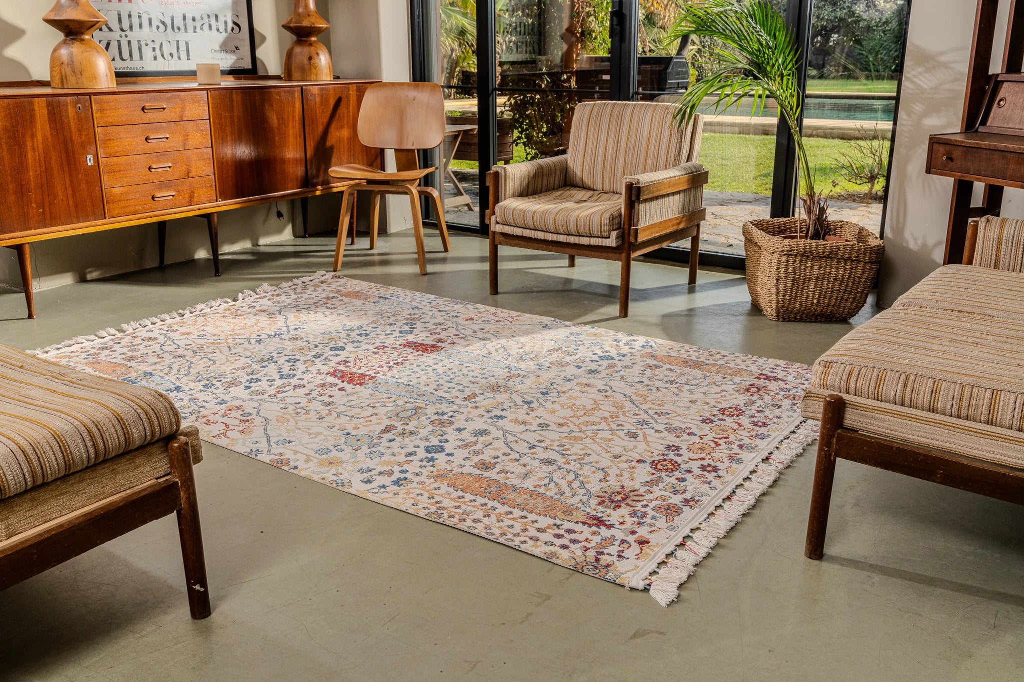 Zev halı Antik Dokuma İnce Etnik Desen Halı AN005 Özel Ölçü ✂