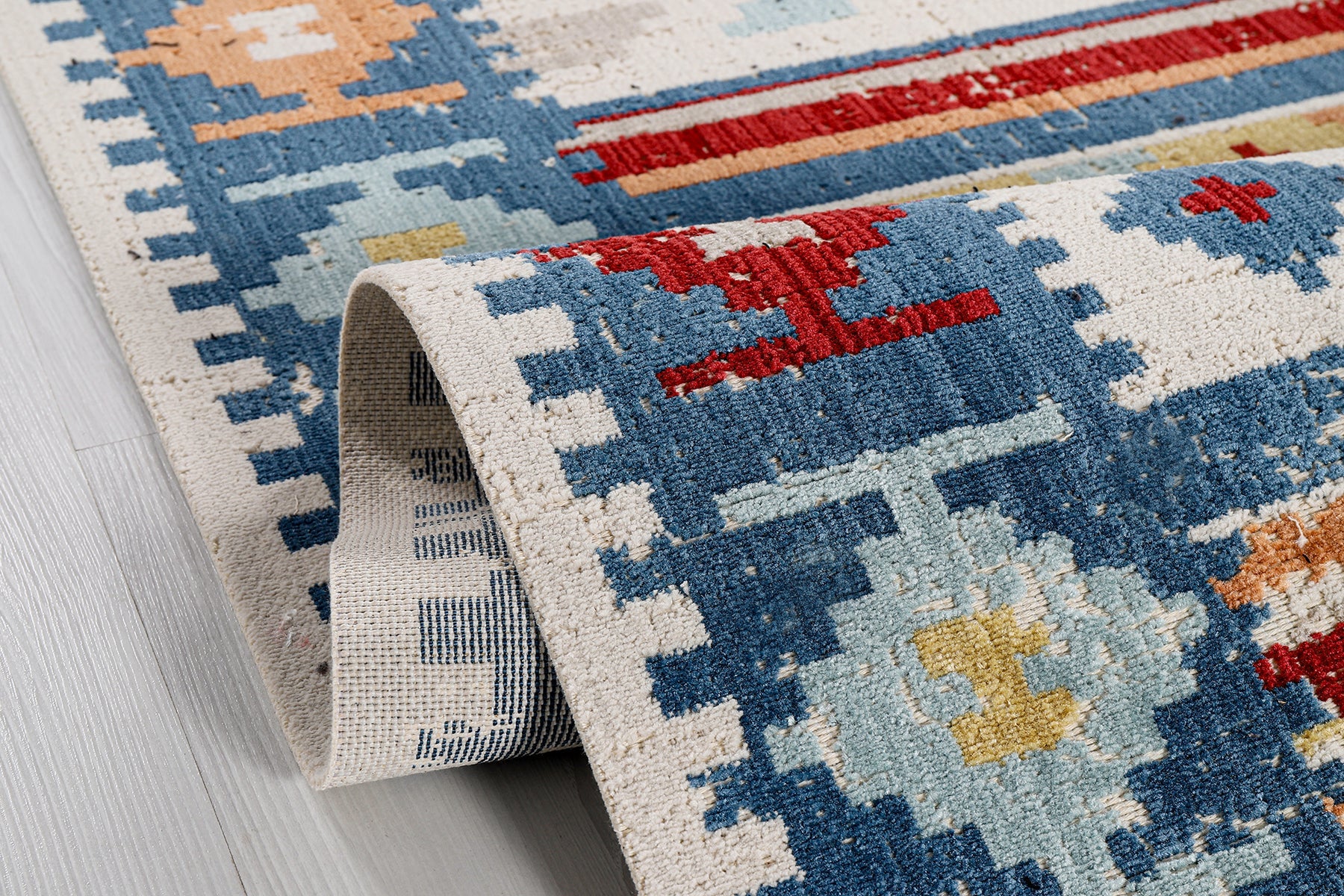 Zev halı Antik Dokuma İnce Etnik Desen Halı AN007