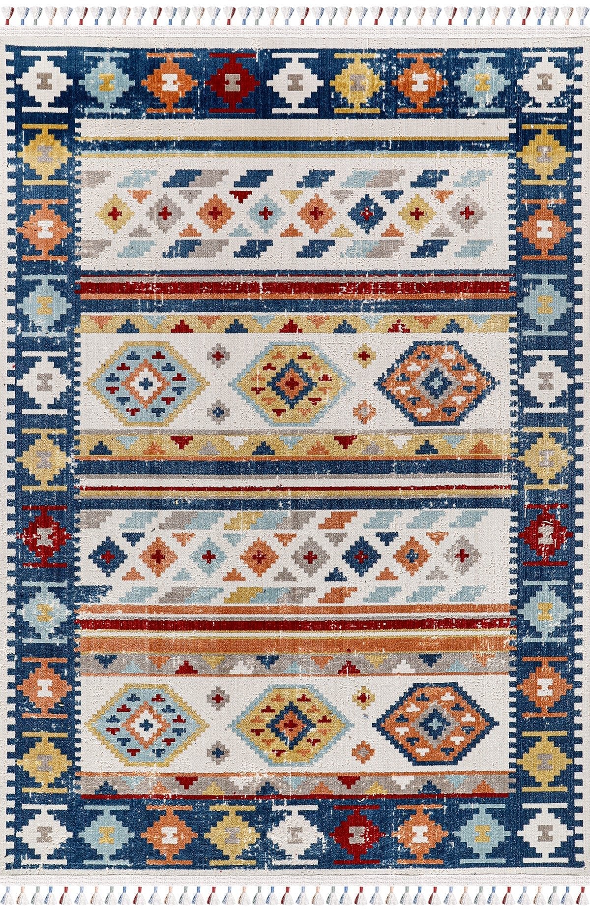 Zev halı Antik Dokuma İnce Etnik Desen Halı AN007