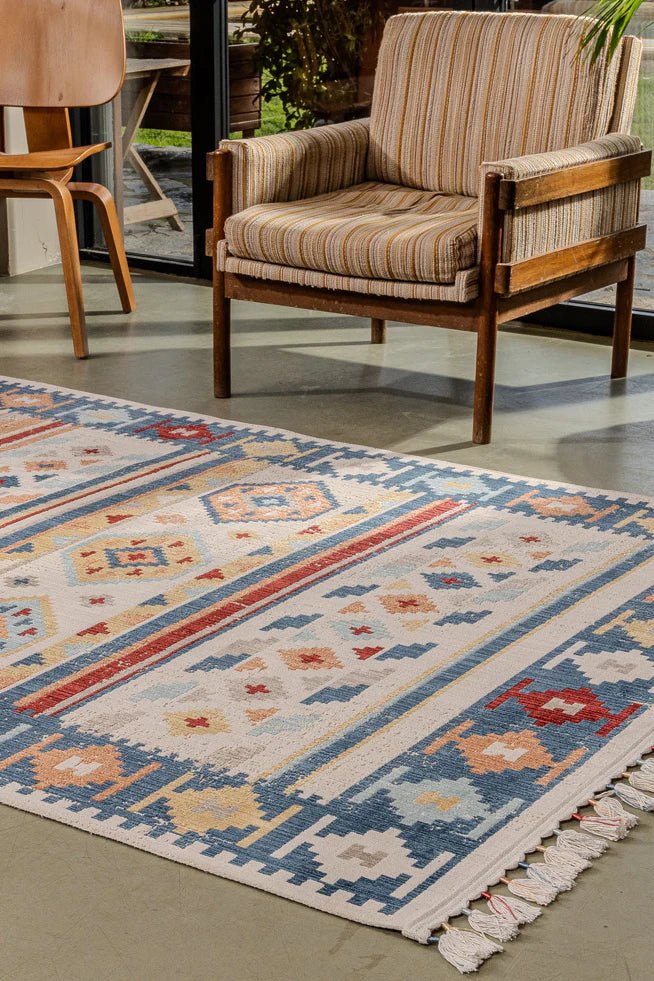 Zev halı Antik Dokuma İnce Etnik Desen Halı AN007