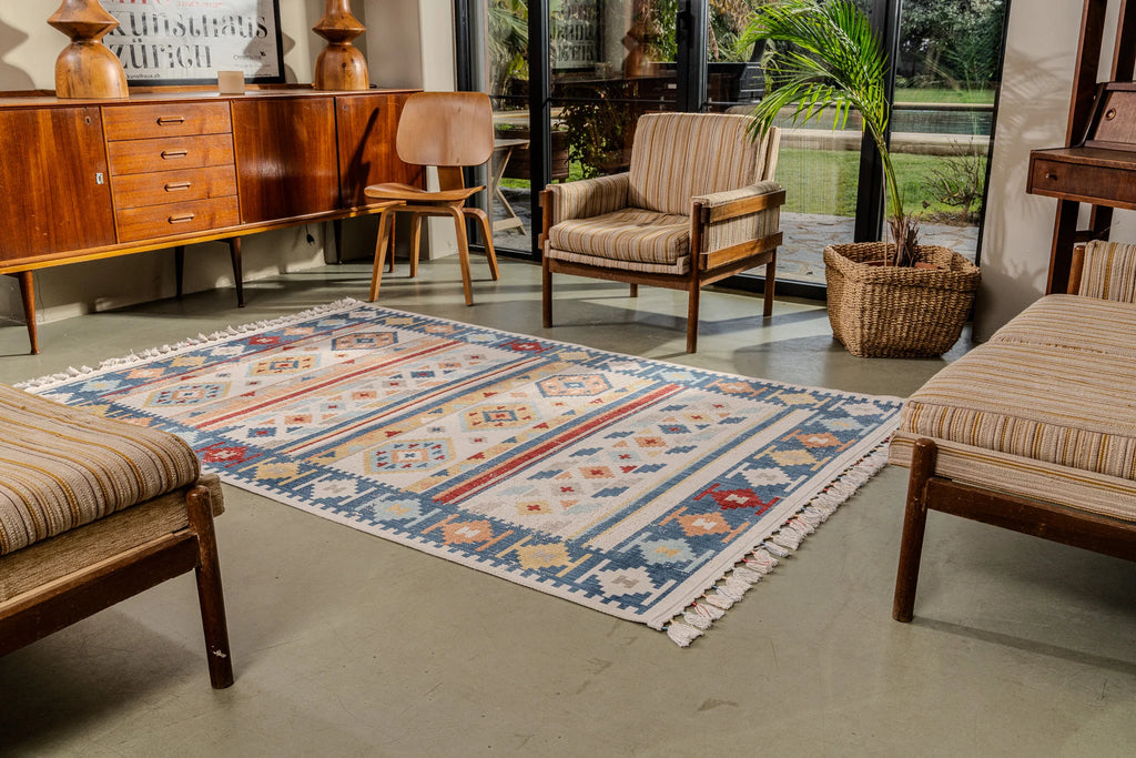 Zev halı Antik Dokuma İnce Etnik Desen Halı AN007