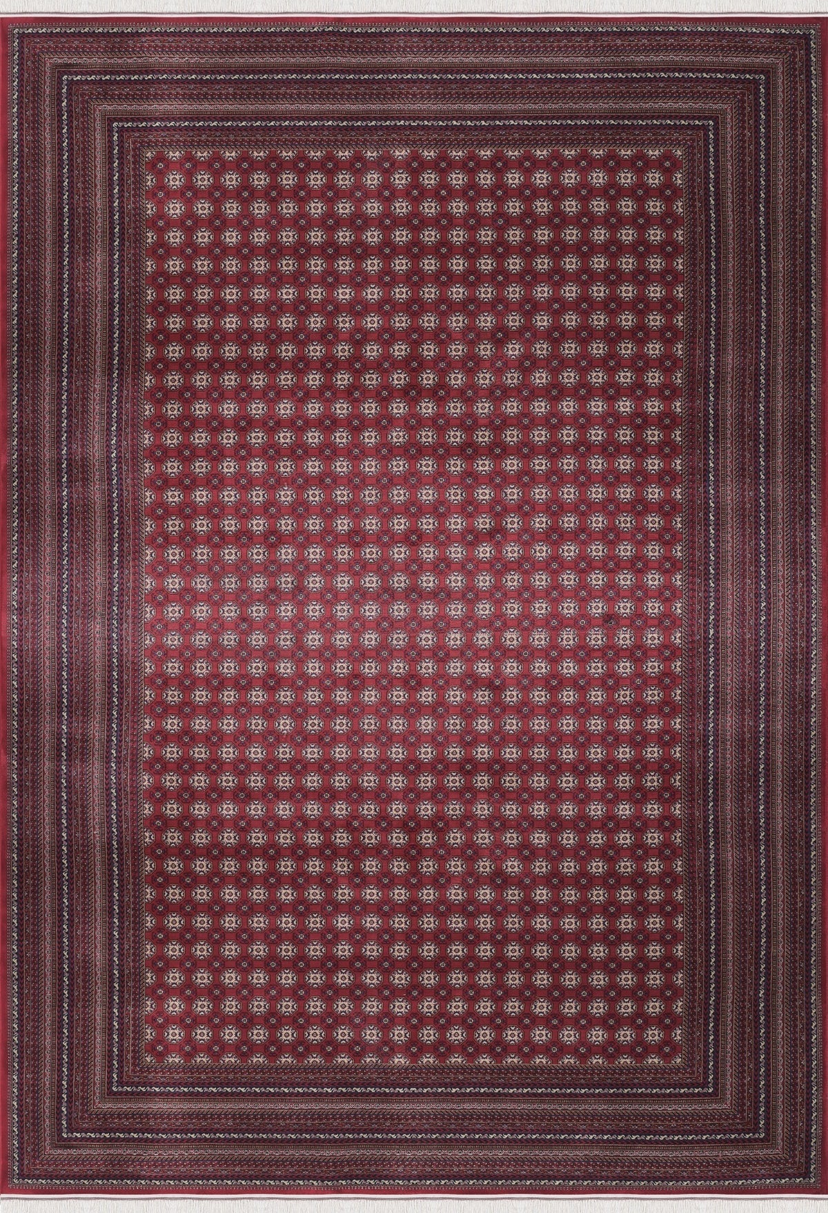 Solmayan Renkler Bordo Afgan Halı | Dört Mevsim Bambu Viskon Serisi