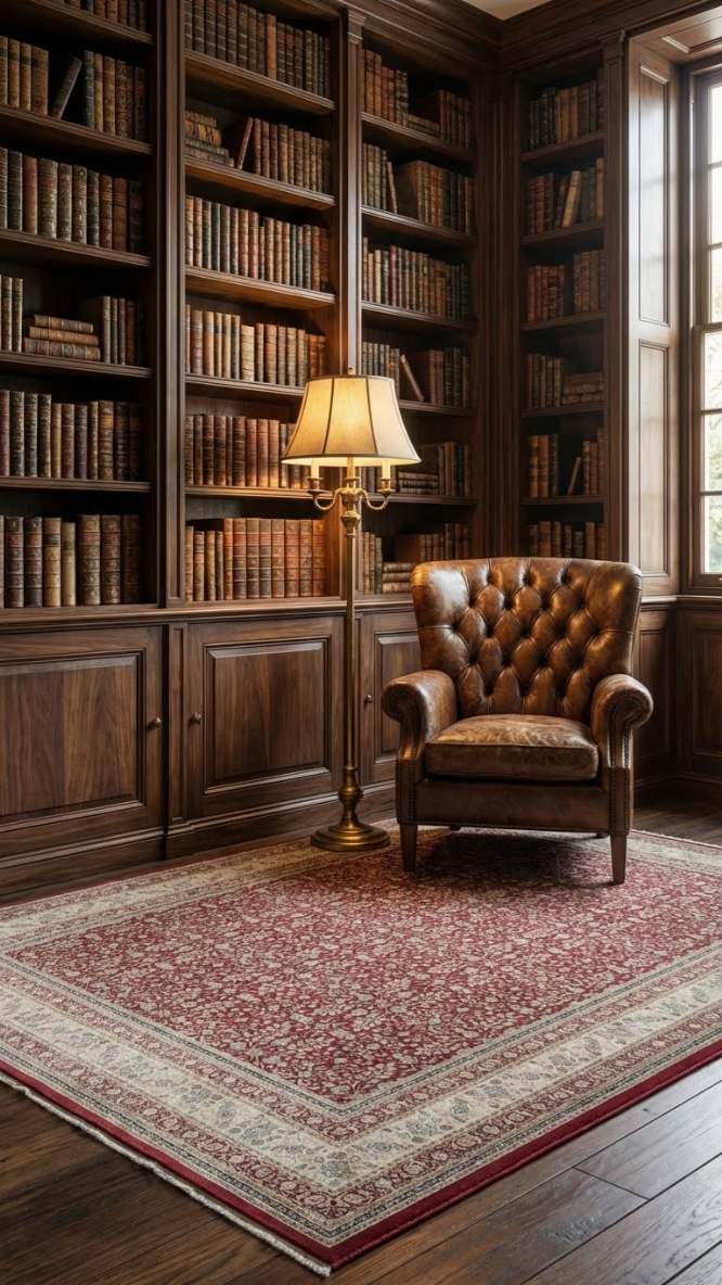 İnce ve Saçaklı Bordo Klasik Halı | Viskon Bambu Premium Seri