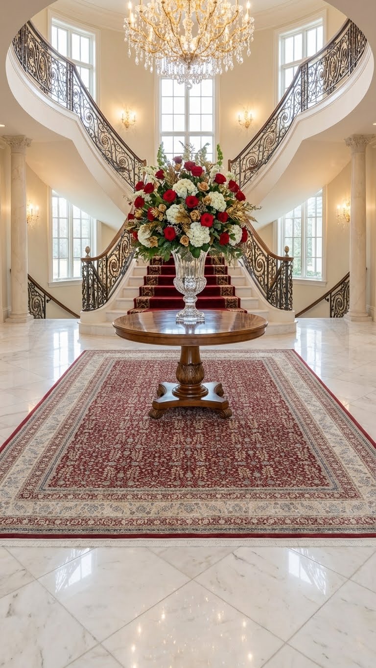 İnce ve Saçaklı Bordo Klasik Halı | Viskon Bambu Premium Seri