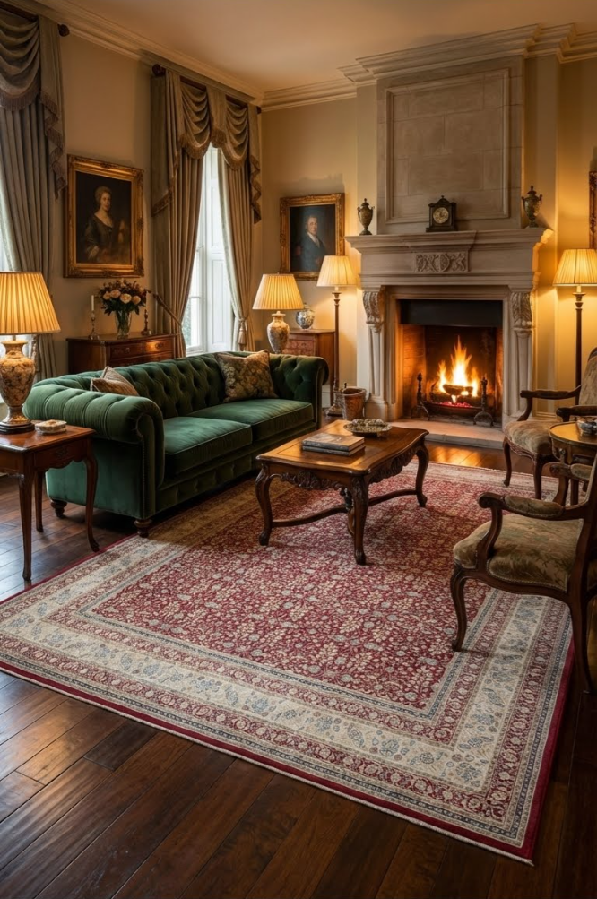 İnce ve Saçaklı Bordo Klasik Halı | Viskon Bambu Premium Seri