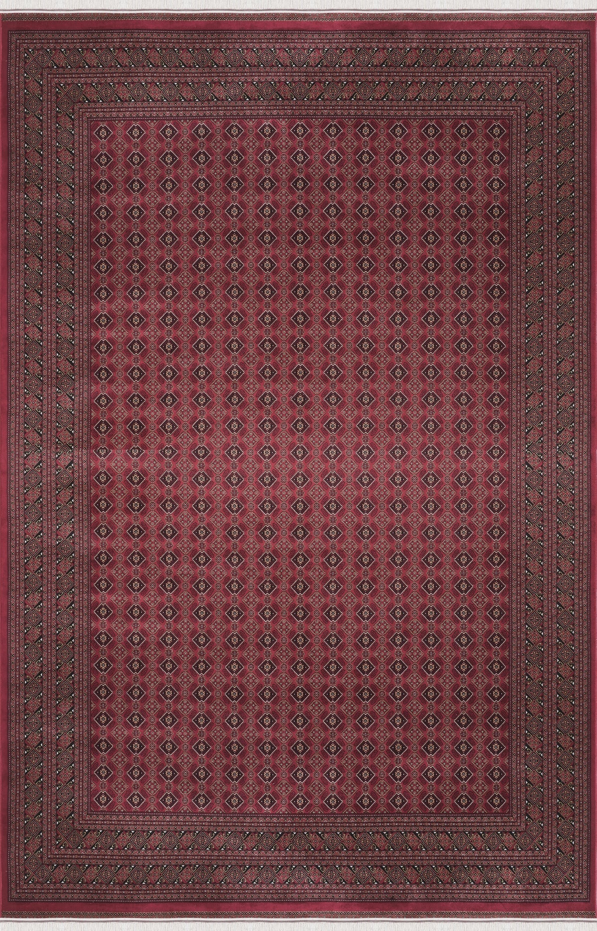 100 Tarak Özel Tezgah Halısı | Bordo Afgan Desenli Sık Dokuma