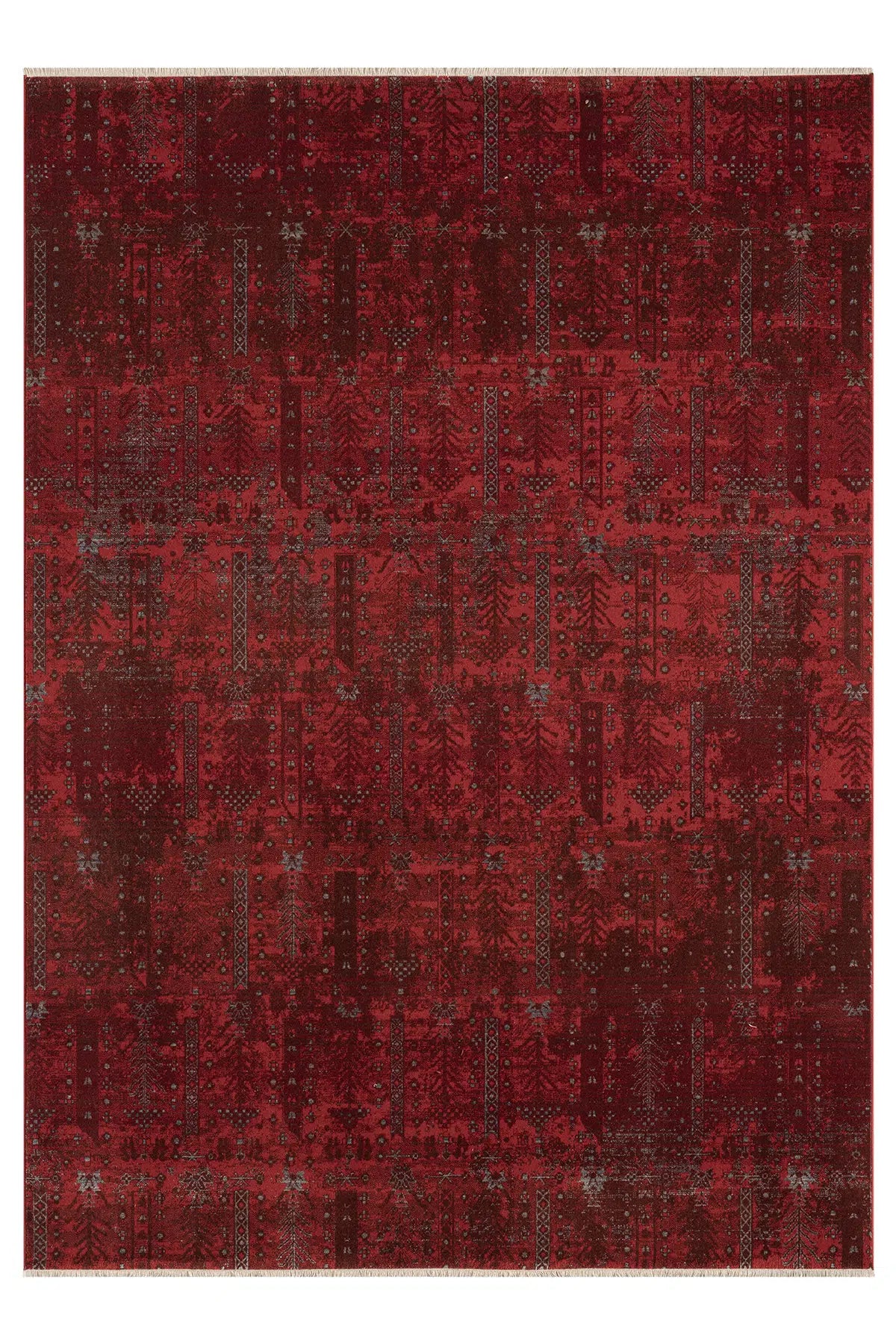 Zev Halı Asır Bordo Afgan Tarzı  Halı AS2