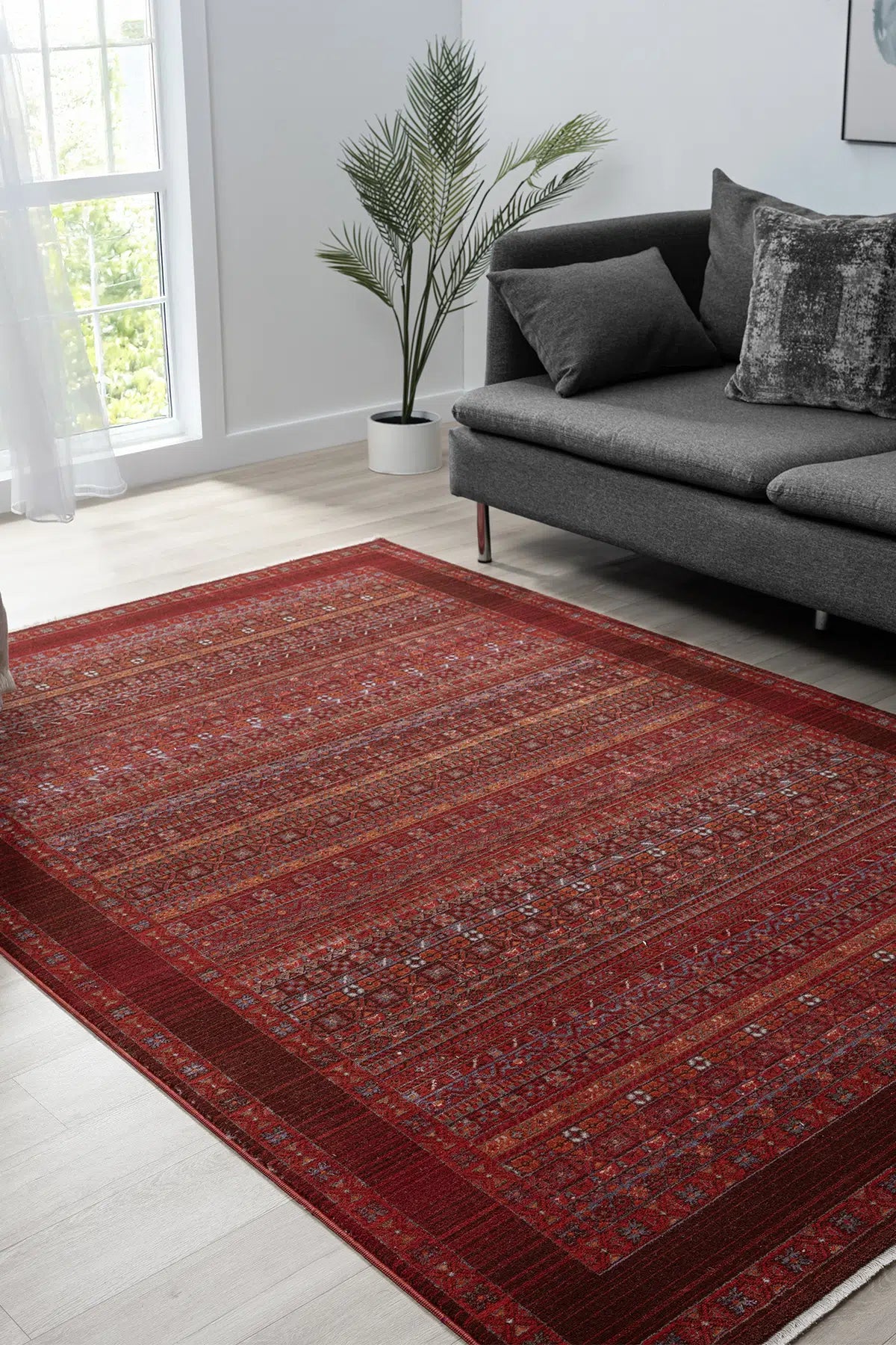 Zev Halı Asır Bordo Afgan Tarzı  Halı