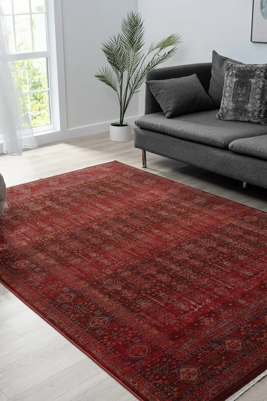 Zev Halı Asır Bordo Afgan Tarzı  Halı AS3