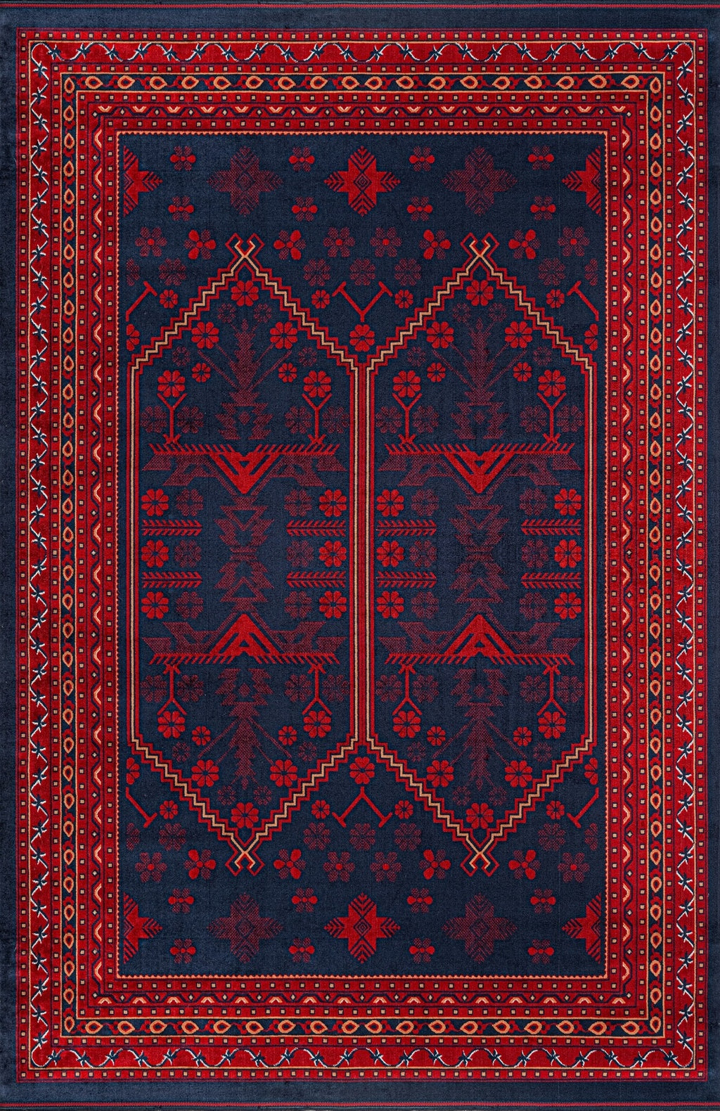 Anti-Alerjik Bordo Afgan Halı | Toz Vermez ve Leke Tutmaz İnce