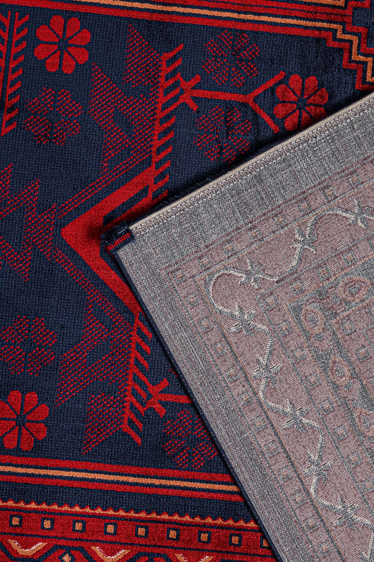 Anti-Alerjik Bordo Afgan Halı | Toz Vermez ve Leke Tutmaz İnce