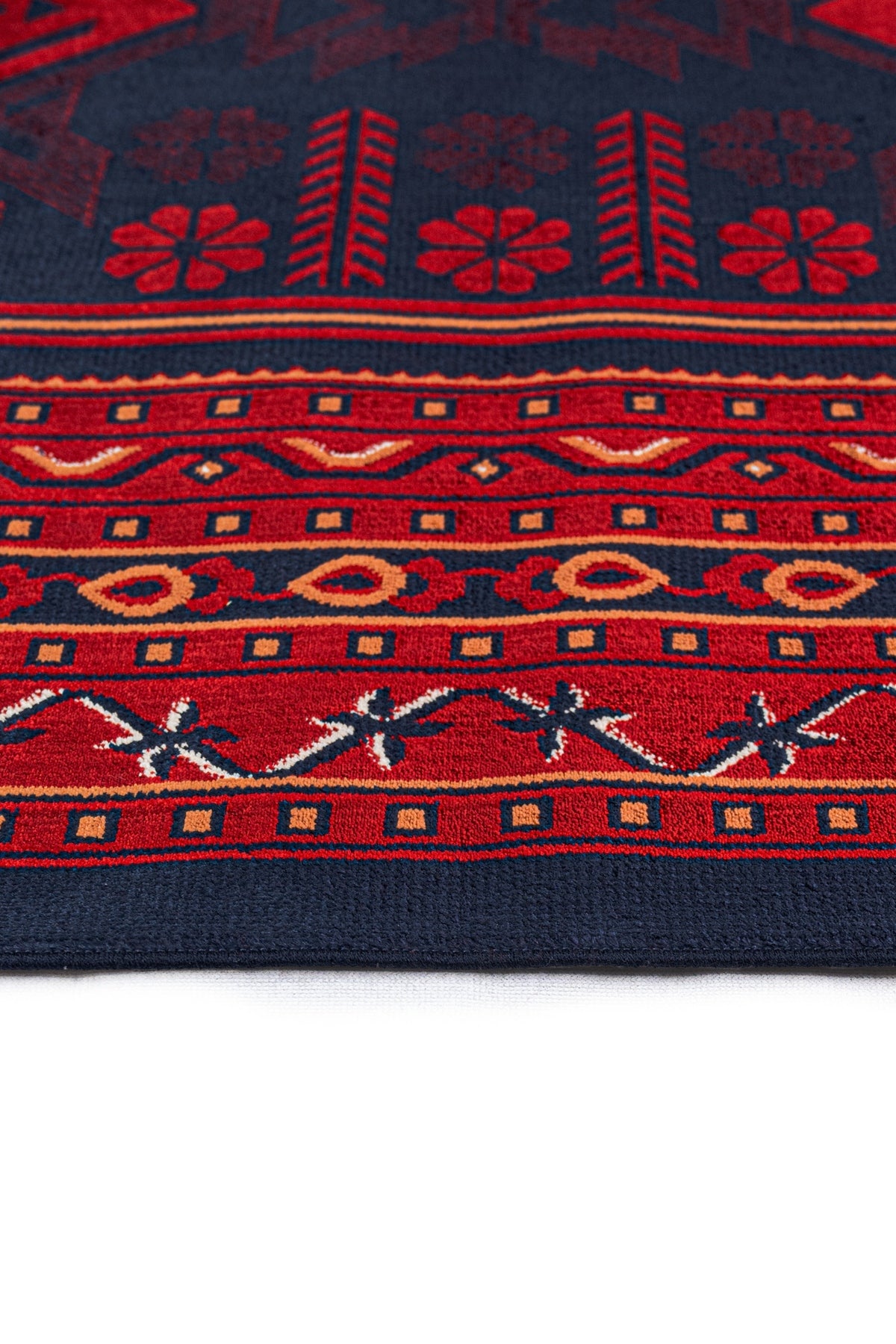 Anti-Alerjik Bordo Afgan Halı | Toz Vermez ve Leke Tutmaz İnce