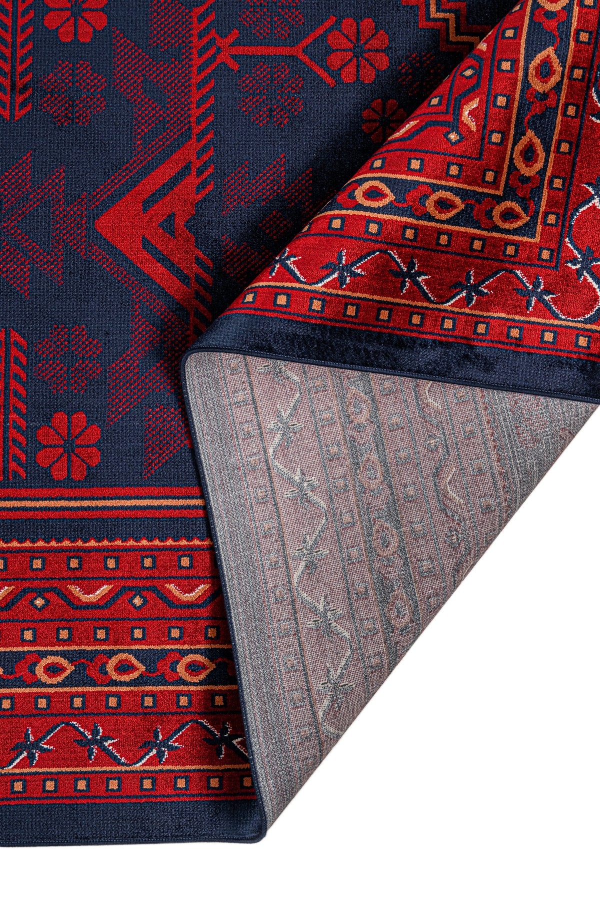 Anti-Alerjik Bordo Afgan Halı | Toz Vermez ve Leke Tutmaz İnce