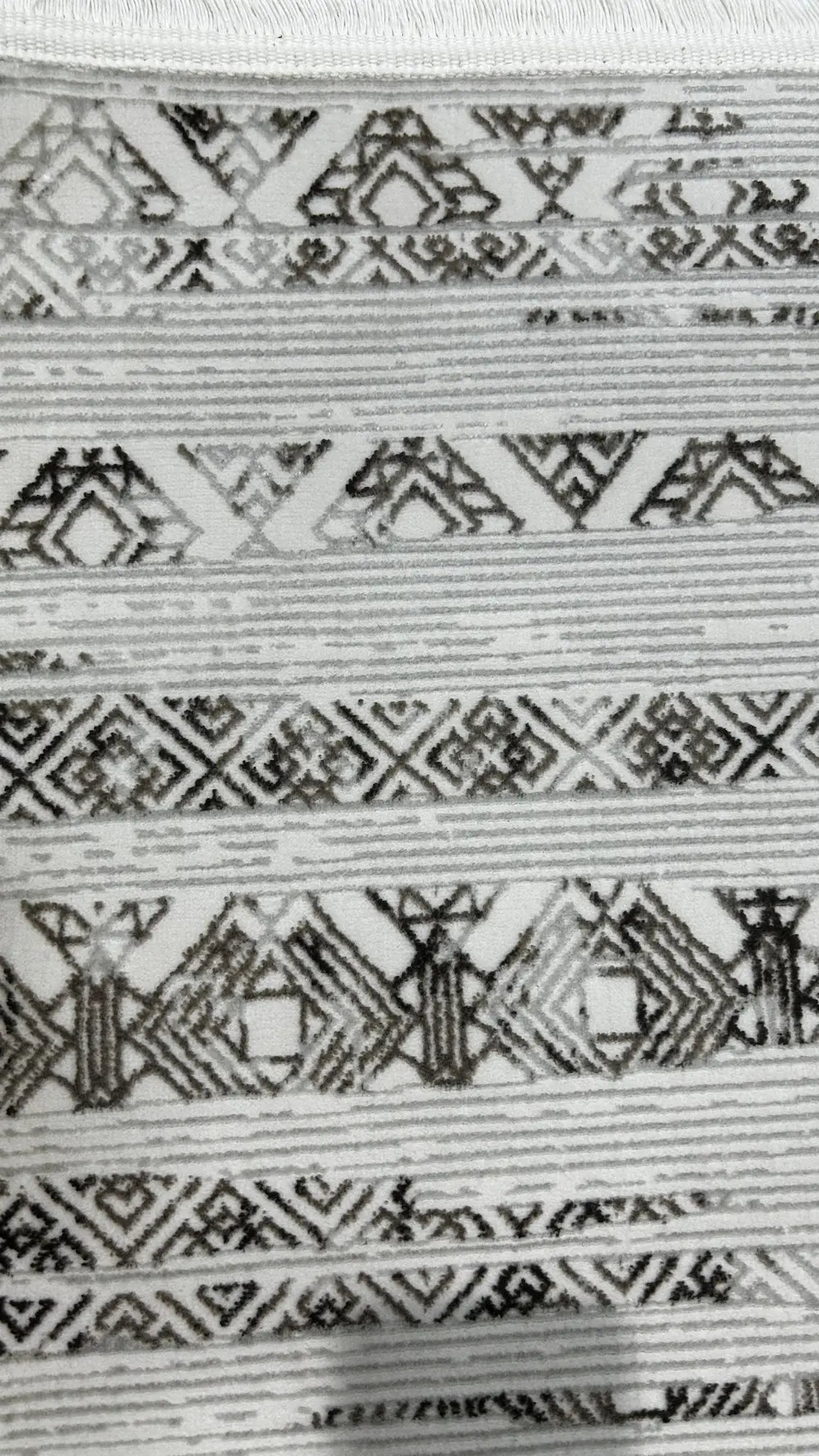 Zev Halı NK008 | Boho-Etnik Çizgili Makinede Yıkanabilir Kaymaz Taban Modern Halı 115x180