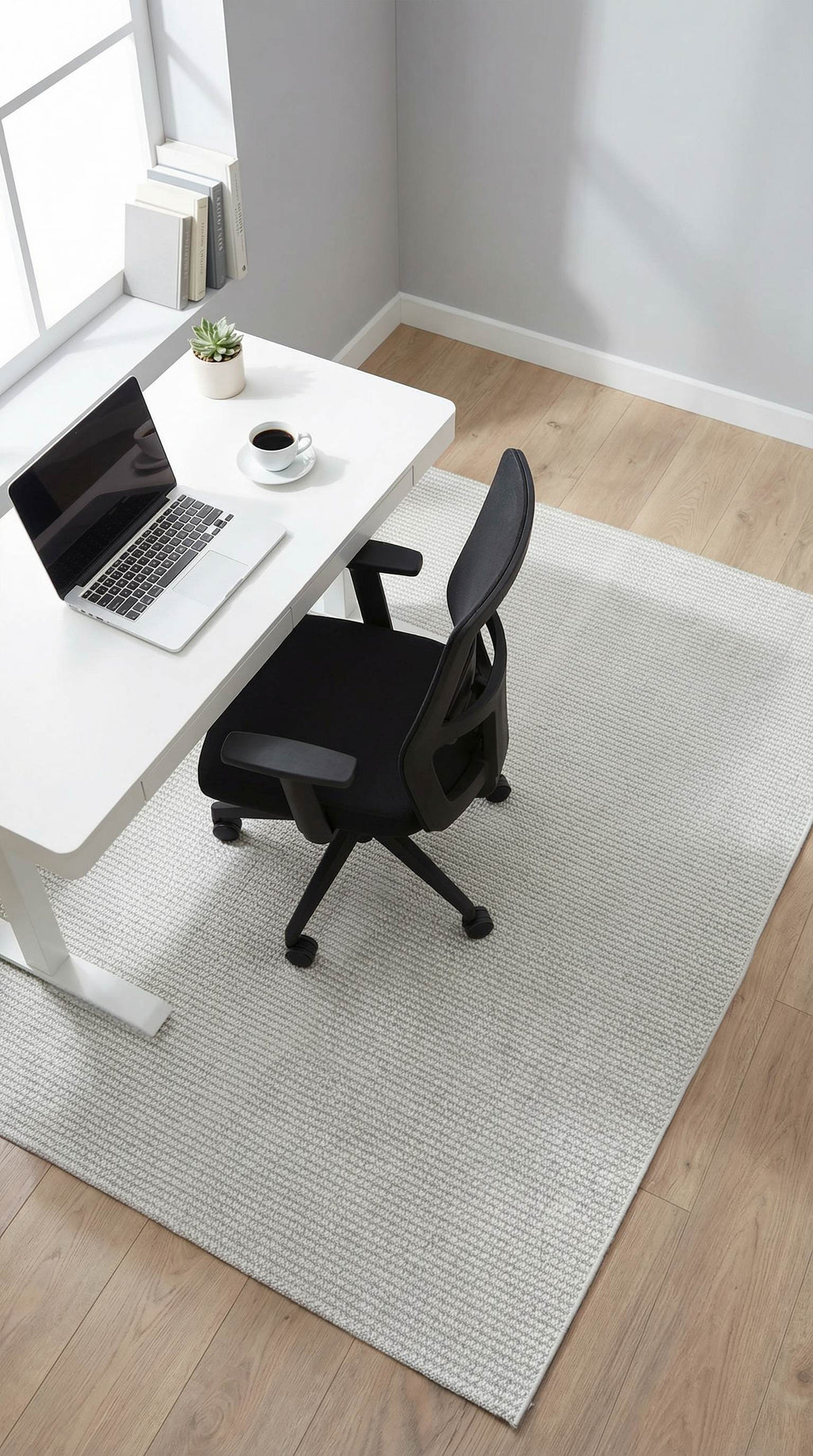 سجادة زيف العصرية البسيطة من السيزال الكريمي - قابلة للغسل في الغسالة، مانعة للانزلاق، مناسبة لغرفة المعيشة، مقاسات حسب الطلب ✂ 