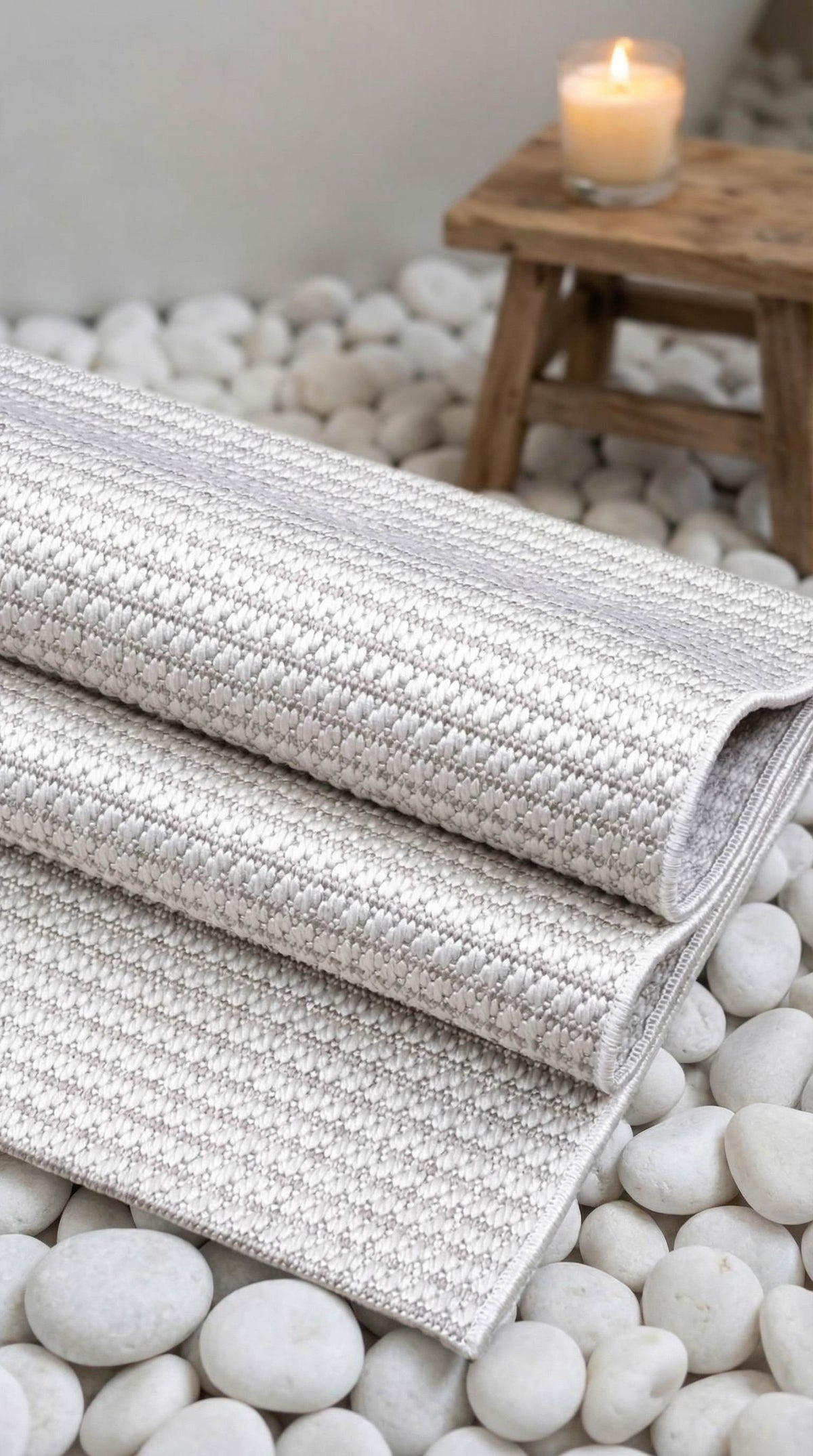 سجادة زيف العصرية البسيطة من السيزال الكريمي - قابلة للغسل في الغسالة، مانعة للانزلاق، مناسبة لغرفة المعيشة، مقاسات حسب الطلب ✂ 