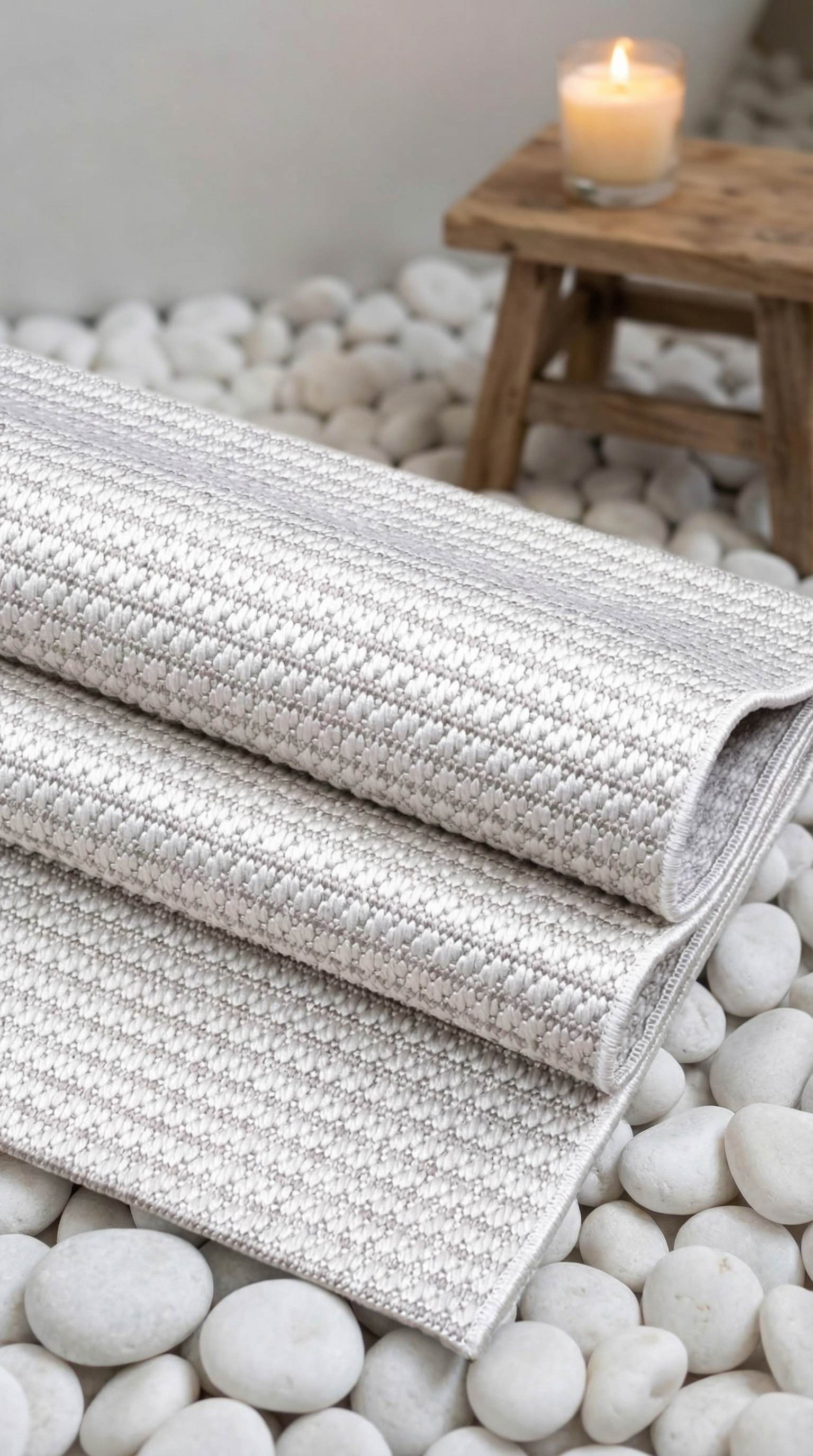 Zev Halı Modern Sade Krem Sisal Halı - Makinede Yıkanabilir Kaymaz Tabanlı Salon Halısı Özel Ölçü ✂