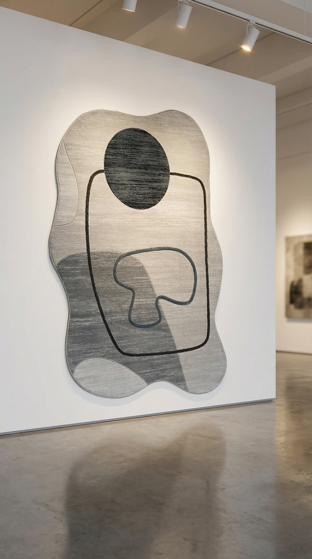 Soyut Sanat Desenli Asimetrik Halı | Kübist & Modern Tarz